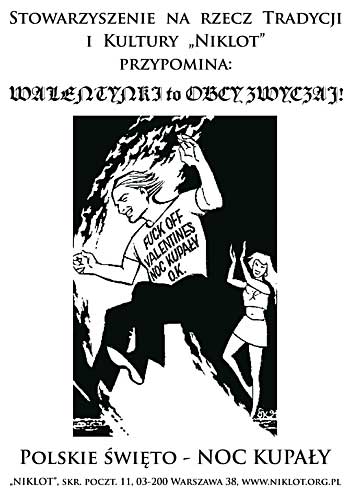 Plakat "Antywalentynki – Walentynki nie biorę!", 14 lutego 2009