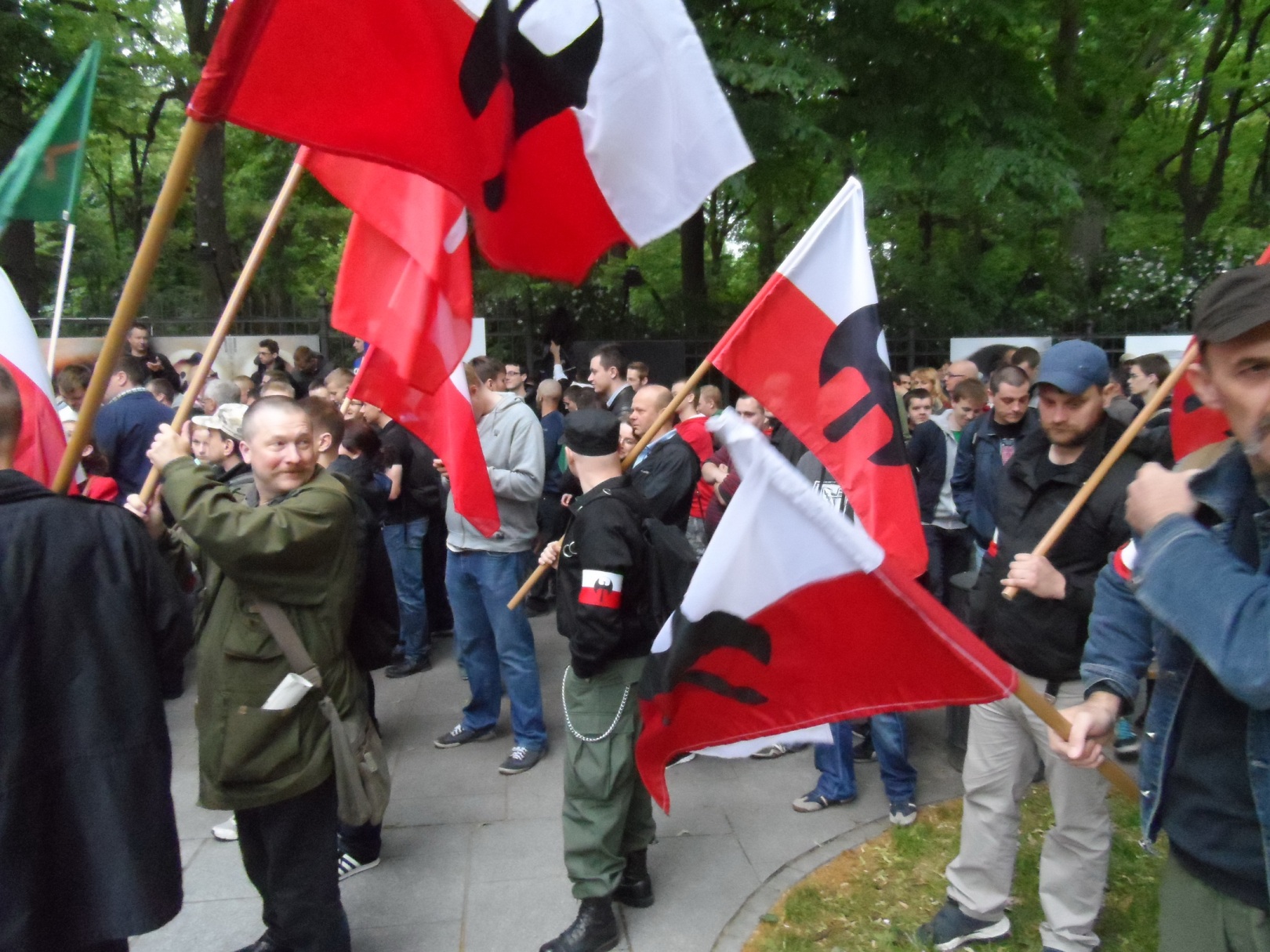 Niklot na demonstracji antyrządowej
